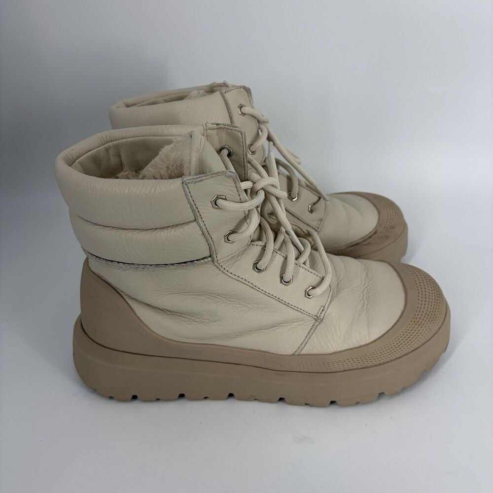 UGG Boots Size 10 Mens Ivory Neumel High Weather Hybrid Leather Waterproof Snow